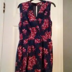 Floral open back dress